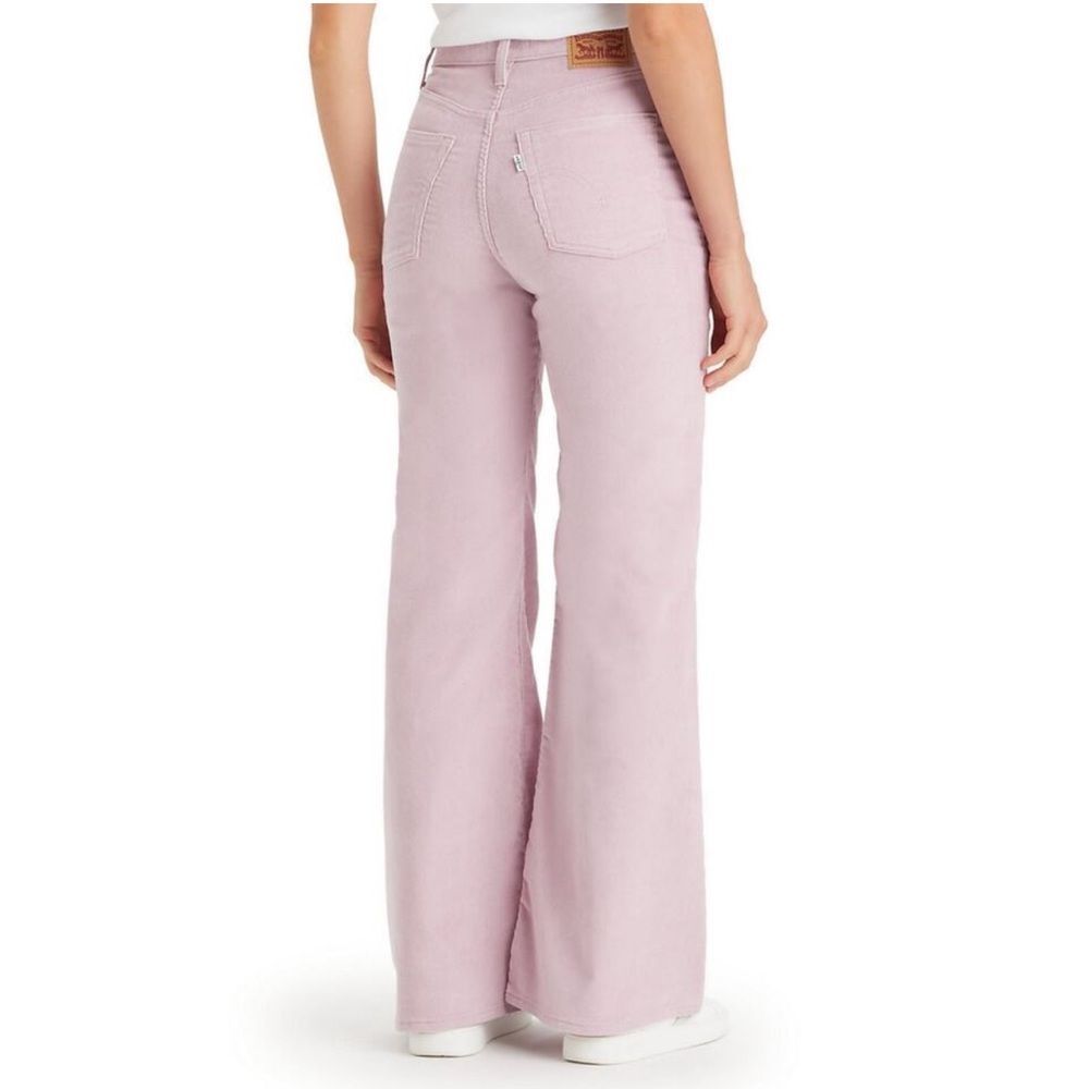 NEW Levi's Ribcage Bell Jeans Keepsake Lilac Stretch Corduroy Pants Size 27 - Picture 2 of 9
